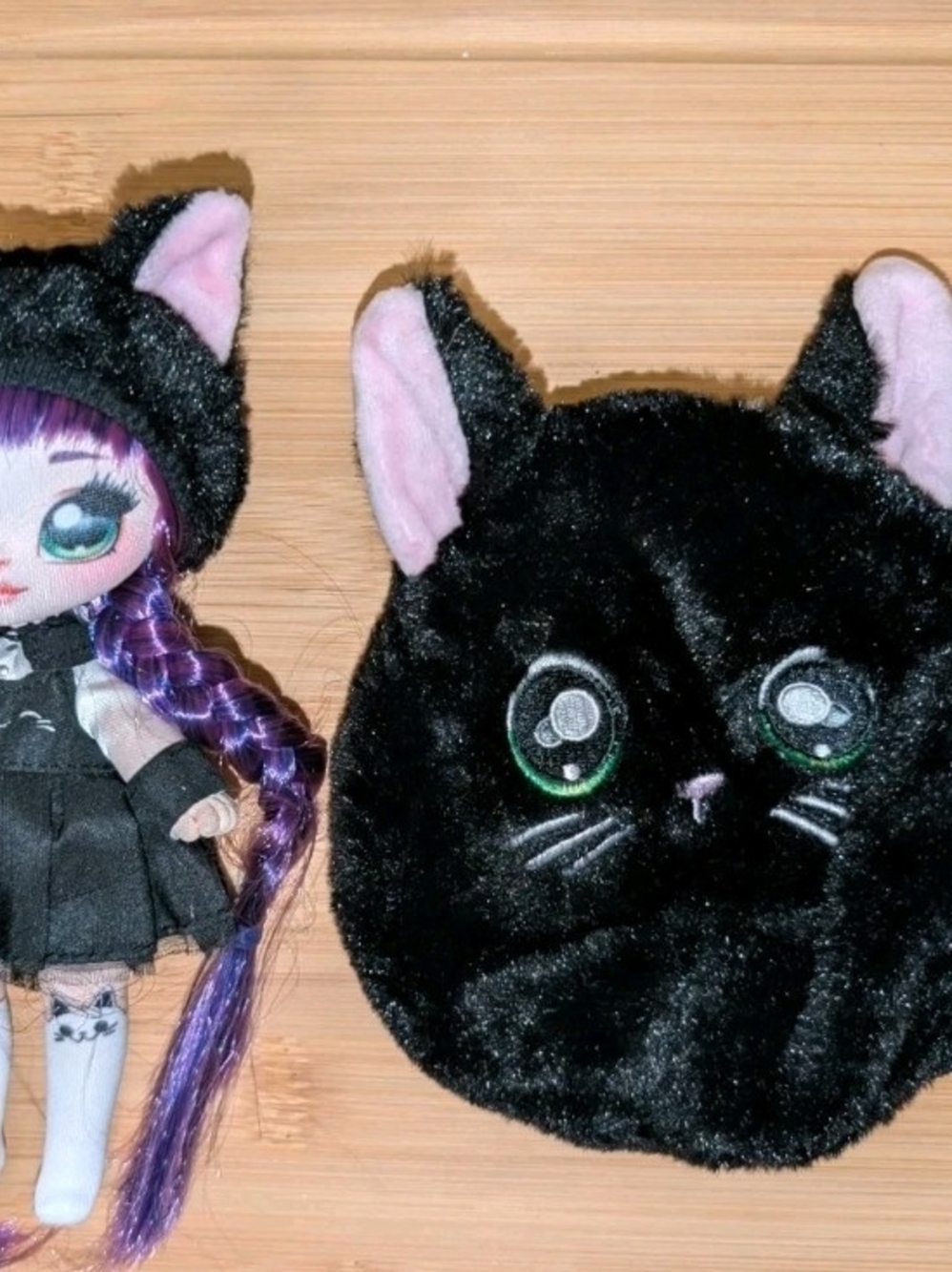 Na! Na! Na! Surprise Tuesday Meow Doll And Black Cat Zipper Pouch Coin Purse
